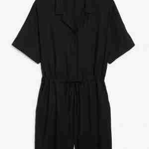 Tailored mini playsuit - Black