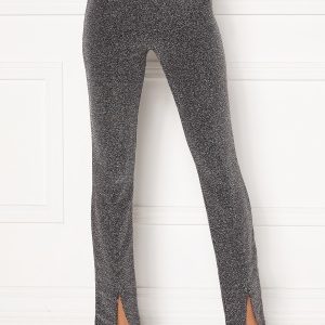 BUBBLEROOM Bonita sparkling slit leggings Black / Silver XL