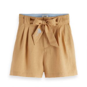 High-rise Linen Shorts