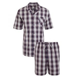 Jockey Short Pyjama Woven 3XL-6XL Rutig bomull 3XL Herr