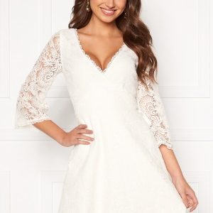 Chiara Forthi Heaven wrap lace dress White 36